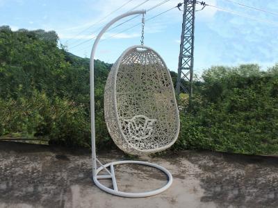Outdoor Patio Double Weave Rattan Egg Swing