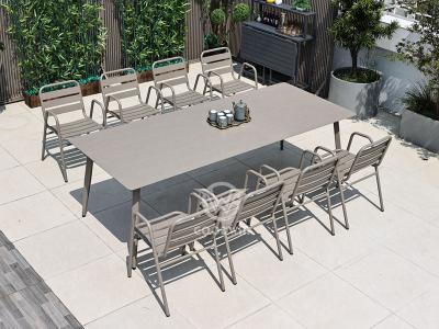 Weatherproof garden furniture aluminum dining set