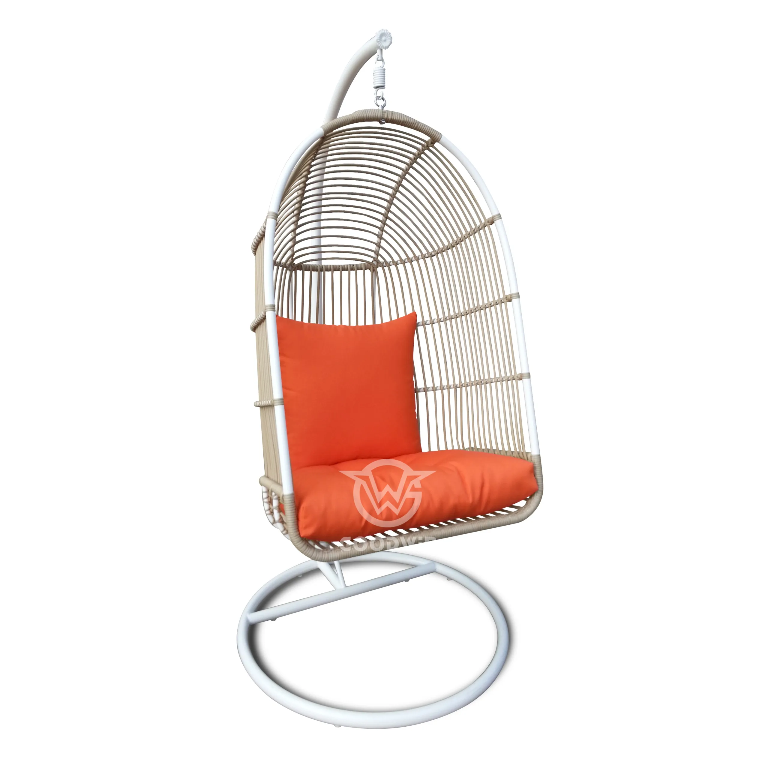 Wicker Egg Swing| Garden Outdoor Furniture 1 Adult Metal Frame Resin Wicker Egg Swing