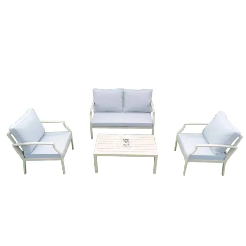 All Weather Aluminum Frame Sofa Set With Cushions