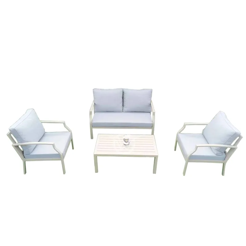 Aluminum Frame Sofa Set | All Weather Outdoor Furniture 1 All Weather Aluminum Frame Sofa Set With Cushions