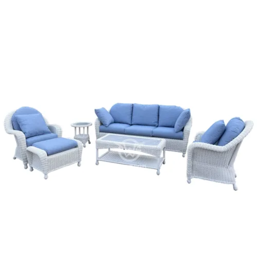All Weather Aluminum Frame Synthetic Rattan Sofa Set