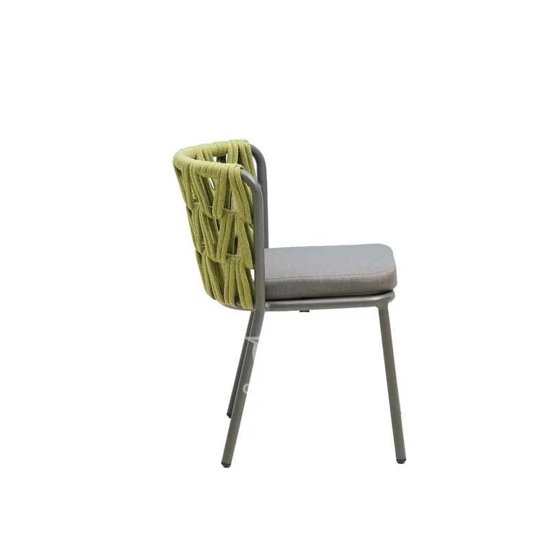 Aluminum Rope Dining Side Chair | Dining Outdoor Furniture 3 Aluminum Rope Dining Side Chair | Dining Outdoor Furniture - Image 3
