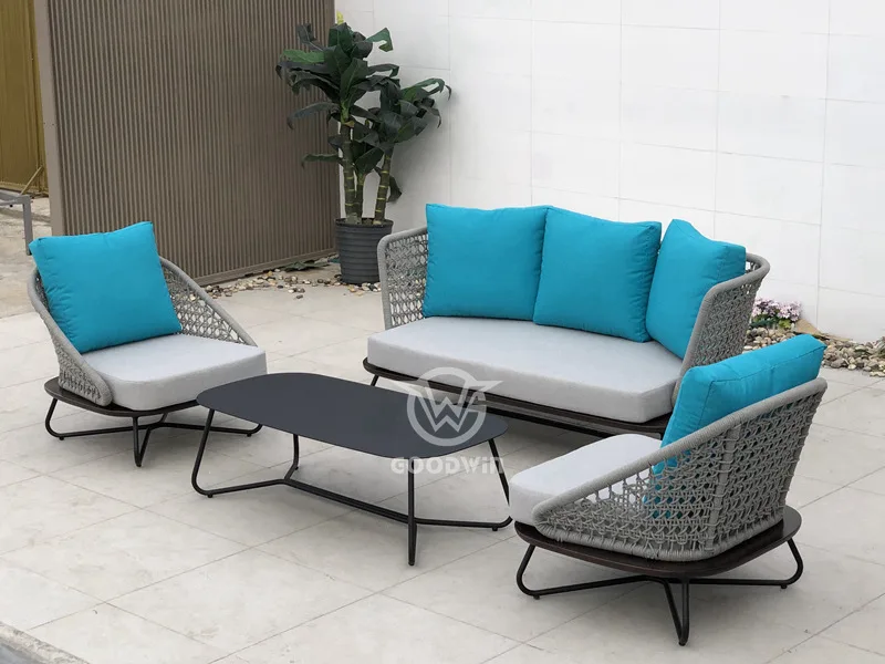 Aluminum Frame Rope Sofa Furniture Set