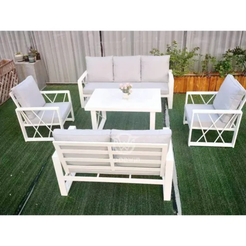 Aluminum Frame Sofa Set With Cushions | Hotel Outdoor Furniture
