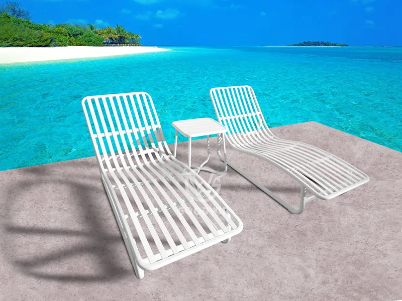 Aluminum Frame Sun Lounger For Swimming Pool