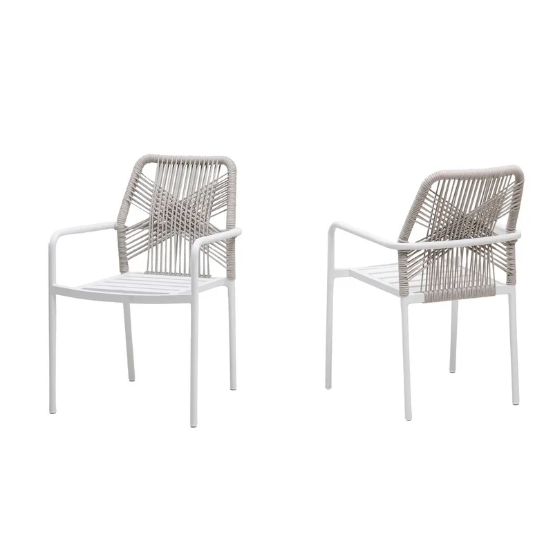 Aluminum Leisure Chair | Leisure Outdoor Furniture 2 Aluminum Frame Woven Rope Chair