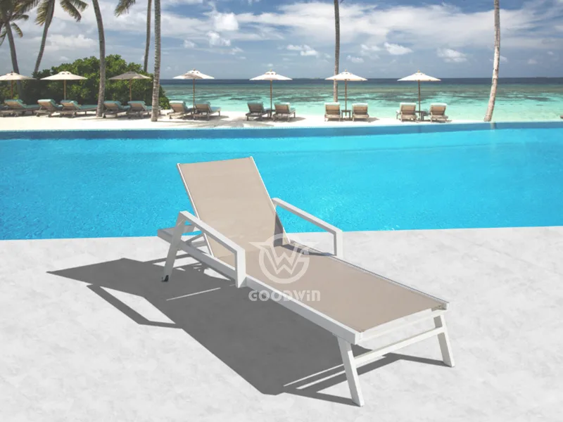 Aluminum Textilene Sun Lounger