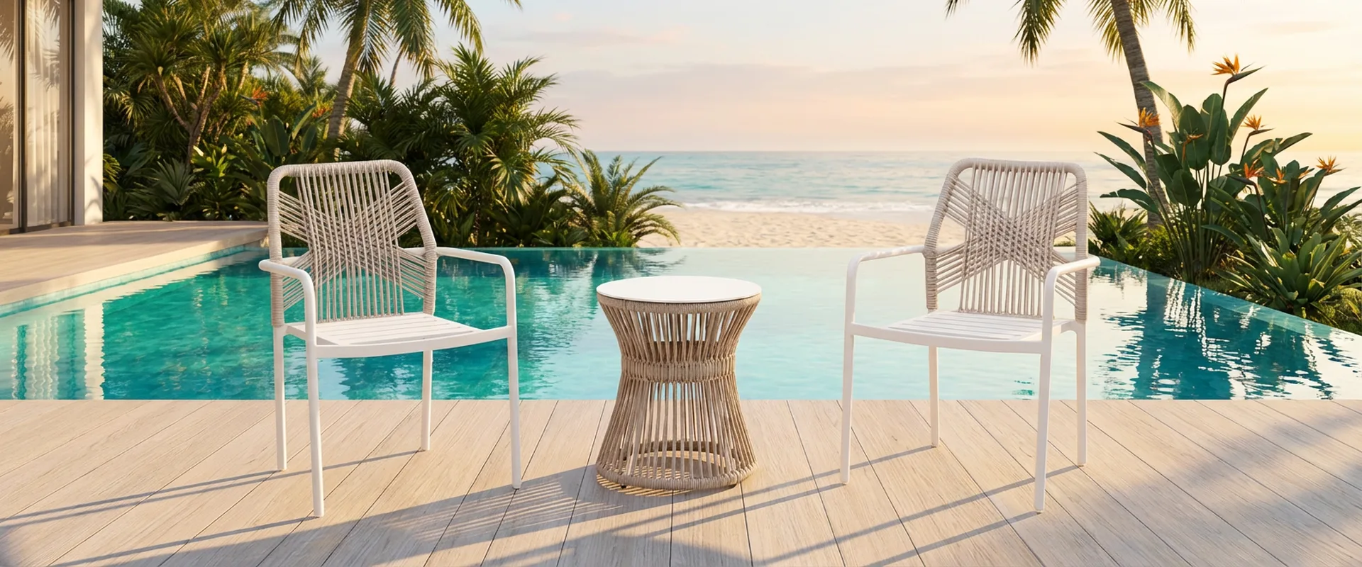 Aluminum Woven Rope Leisure Set