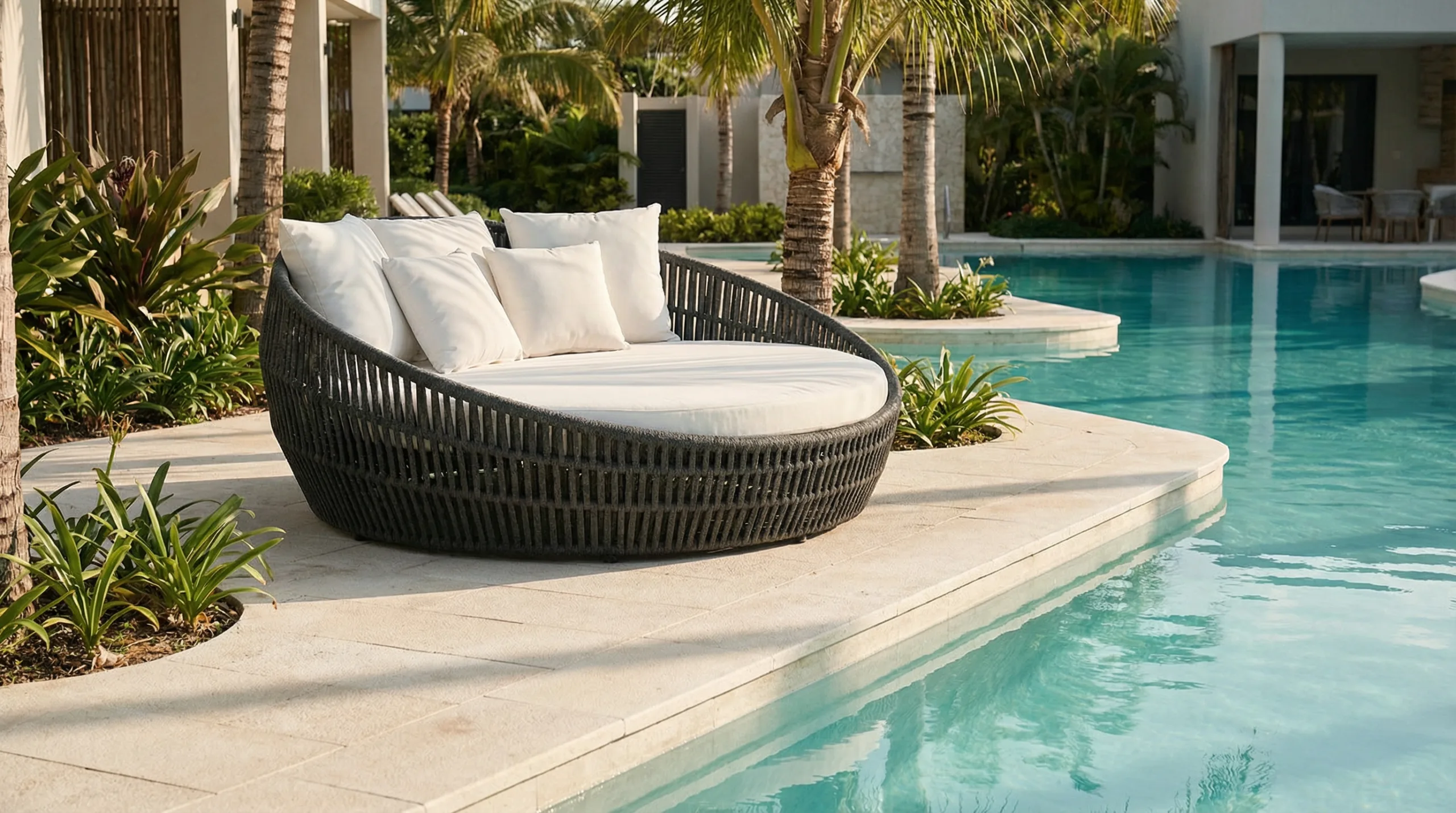 Elegance Design Aluminum Frame Rope Daybed