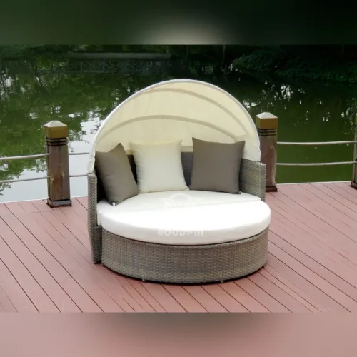 Goodwin Hand-weaving Rattan Combination Sunbed For Outdoor Rattan Combination Sunbed | Garden Outdoor Furniture