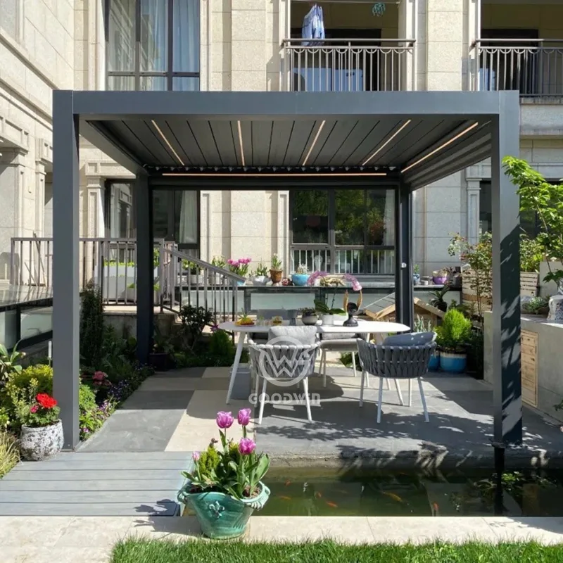 Louvered Pergola Sun Shade Aluminum Pergola