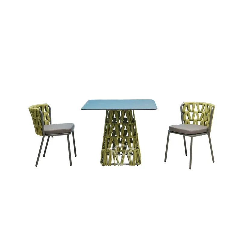 Aluminum Rope Dining Side Chair | Dining Outdoor Furniture 4 Aluminum Rope Dining Side Chair | Dining Outdoor Furniture - Image 4