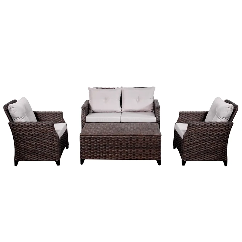 Hand Woven Rattan Sofa Set | Patio Outdoor Furniture 1 Hand Woven Rattan Sofa Set | Patio Outdoor Furniture