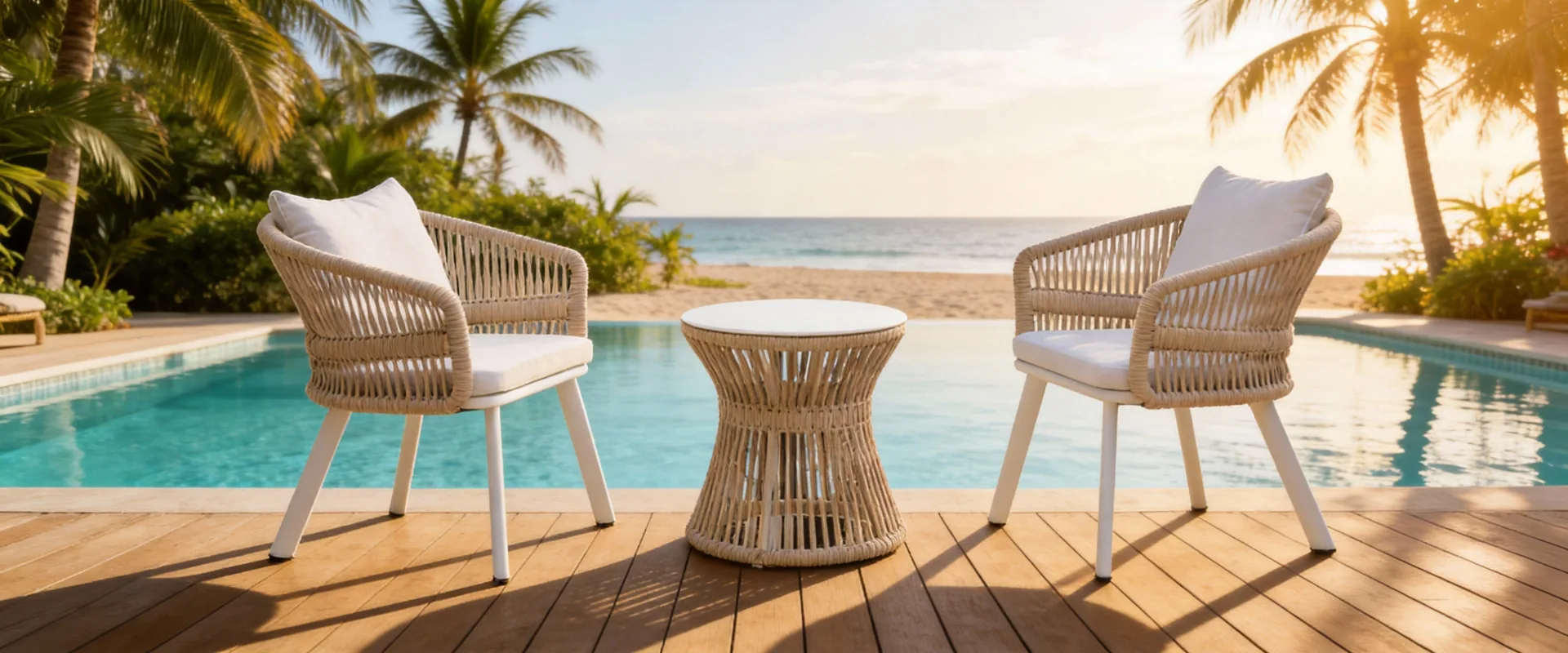 Outdoor Rope Leisure Chairs Set