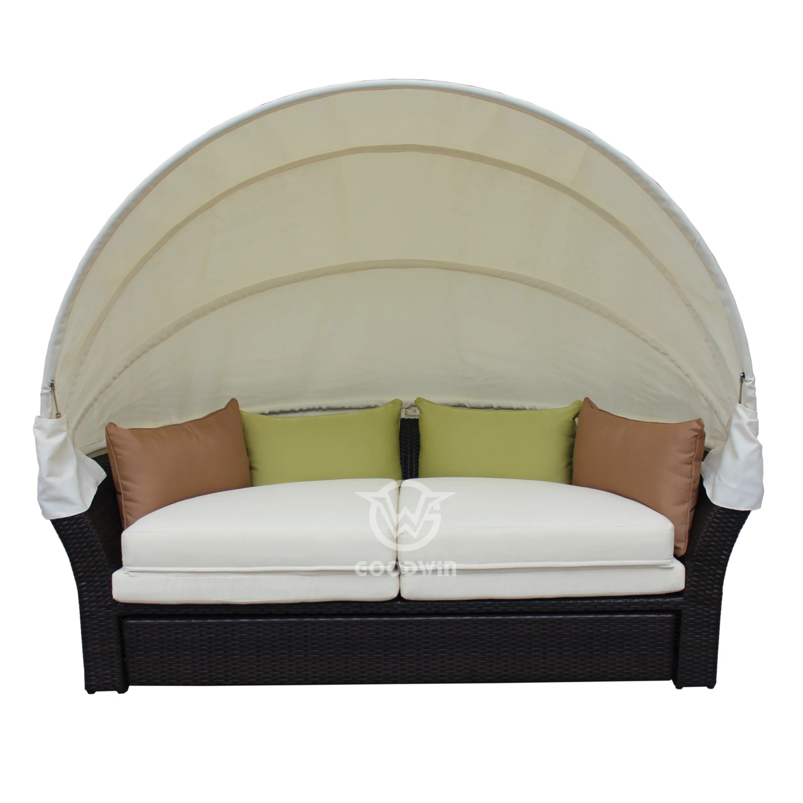 Rattan Daybed With Canopy | Beach Outdoor Furniture 1 Outdoor Synthetic Rattan Daybed With Canopy