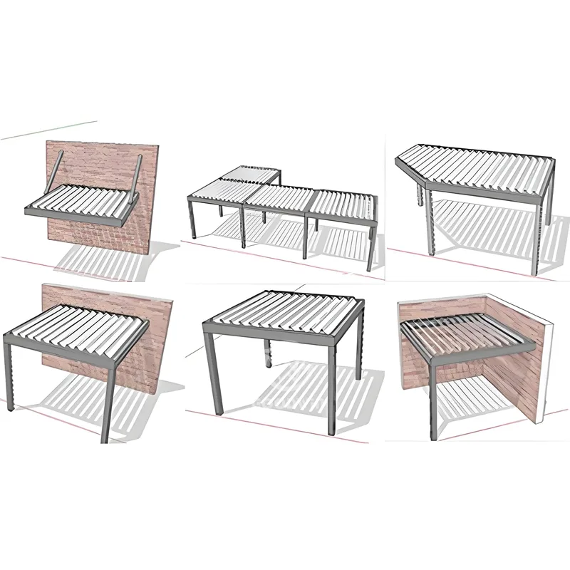 Aluminum Louvered Pergola| Patio Outdoor Furniture 3 Outdoor furniture Louvered Pergola Sun Shade Aluminum Pergola