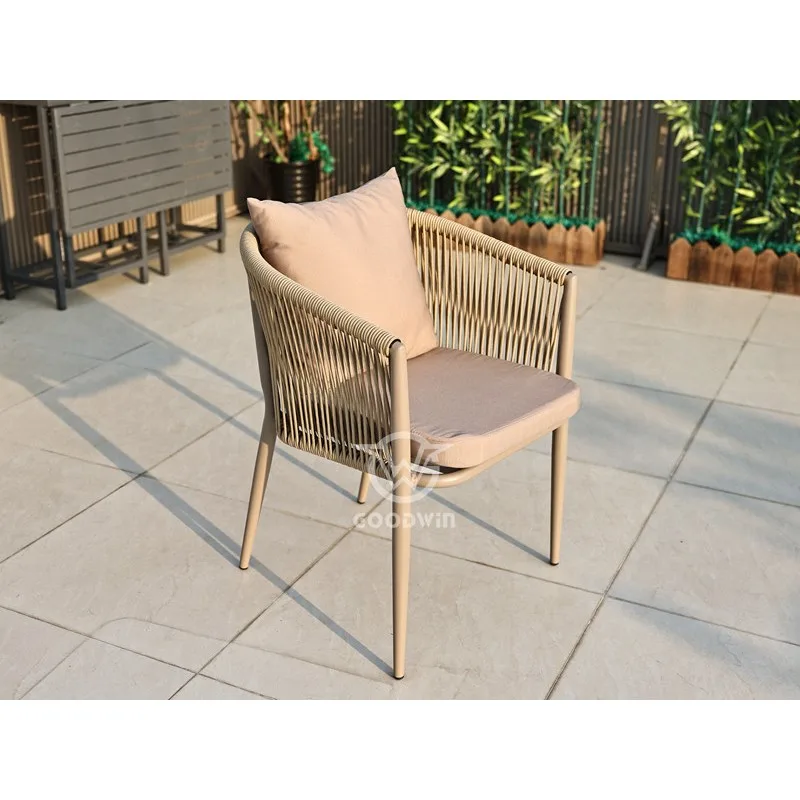 Patio Rope Dining Chair| Dining Outdoor Furniture 1 Patio Rope Dining Chair For Garden Restaurant