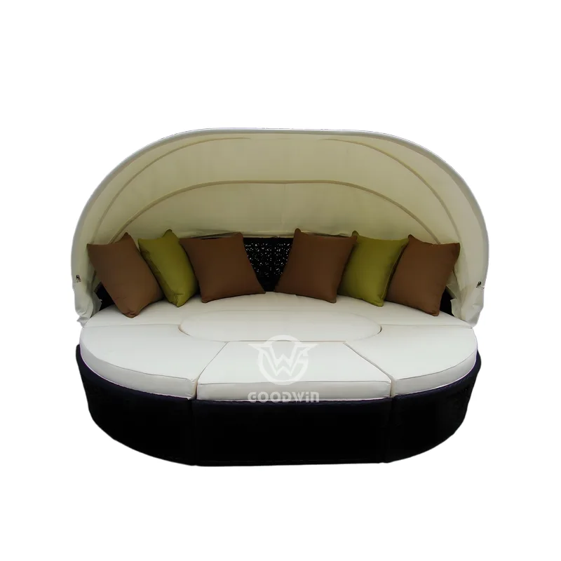 Rattan Daybed With Canopy | Hotel Outdoor Furniture 1 Reconfigurable Design Outdoor Rattan Daybed With Canopy