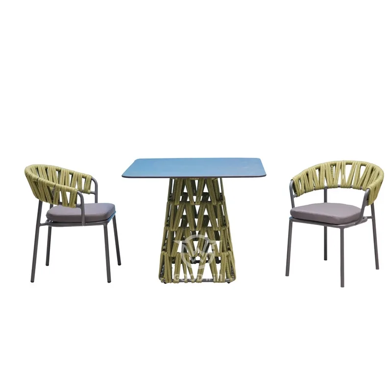 Aluminum Rope Dining Chair | Dining Outdoor Furniture 4 Aluminum Rope Dining Chair | Dining Outdoor Furniture - Image 4