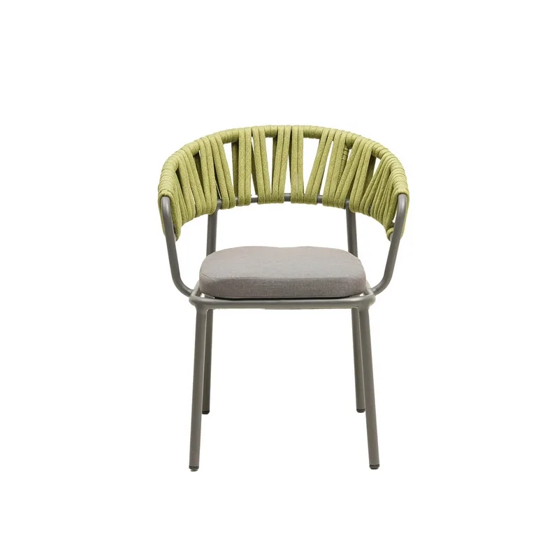Aluminum Rope Dining Chair | Dining Outdoor Furniture 2 Weave Rope Dining Chair