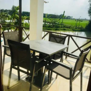 Aluminum Frame Dining Table Set Hotel Furniture