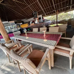 Aquadrom YUL's Restaurant,Goodwin's outdoor rattan dining set 3 Custom made dining set